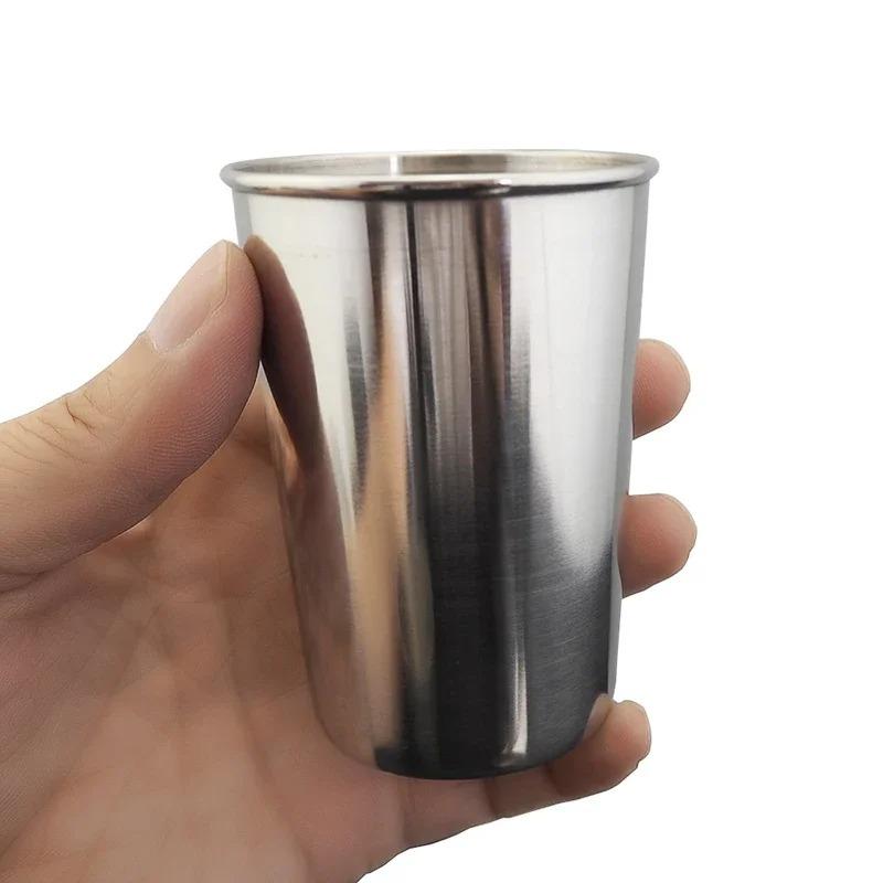 3070170330Ml Stainless Steel Metal Cup Outdoor Camping Travel Cup Tableware Coffee Tea Milk Beer Whiskey Cup Kitchen Home
