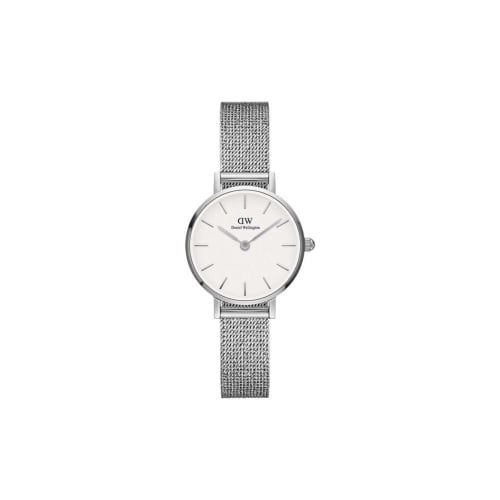 [Official Shop/2-Year Warranty/Authentic Import] Daniel Wellington DW Women's Petite Pressed Sterling Watch, 24mm, Mesh, Sterling Leather, Stylish, Gi