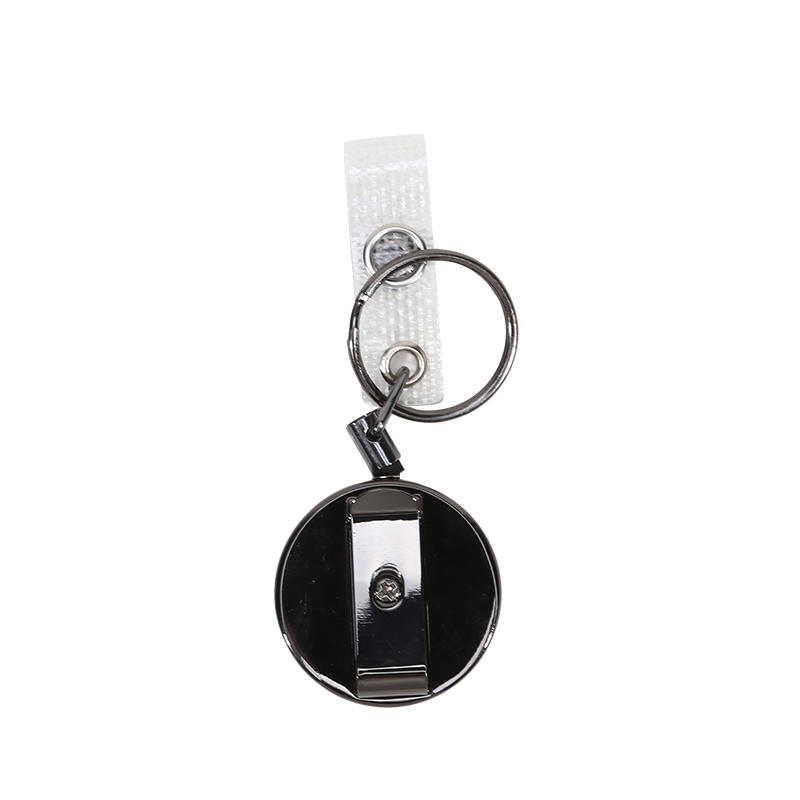 Retractable Keychain Badge Reel Holders Metal Heavy Duty With Carabiner Belt Clip And Key Ring For ID Card Name Holder