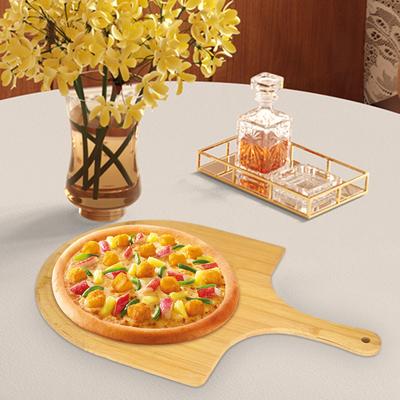Bamboo Sliding Pizza Shovel Portable Pizza Peel Pizza Spatula Paddle with Handle Baking Supplies Kitchen Tools House Table Decor