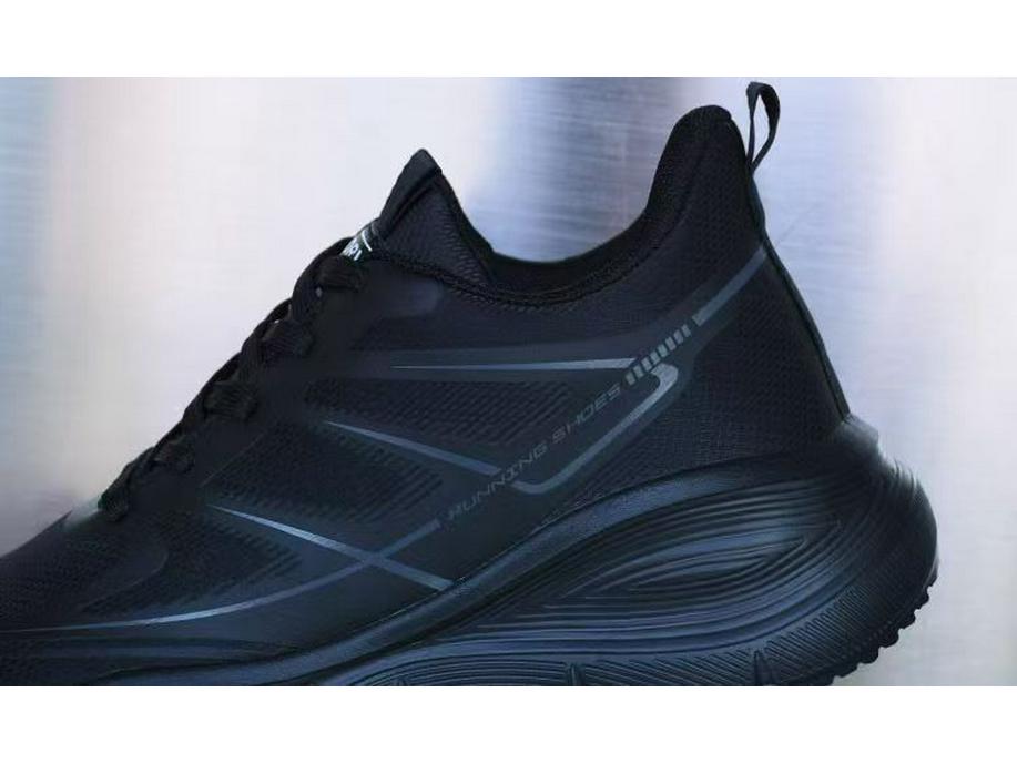 Brandneue wasserdichte Leder-Sneaker für Herren, superleicht, rutschfest, weiche Sohle, vielseitig für Fitness und Laufen, Schwarz.