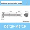 M6 D6D8 Stainless Steel Slotted Plug Screw, Half-Thread, Smooth Shank, Shoulder Limit Bolt