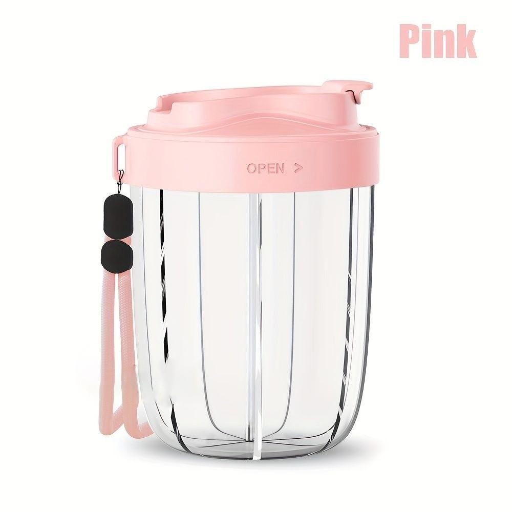 

New Plastic Pill Dispenser Anti-Mix Wide Opening Vitamin Organizer 7 Compartments Large Capacity Medicine Bottle Travel Use рожевий