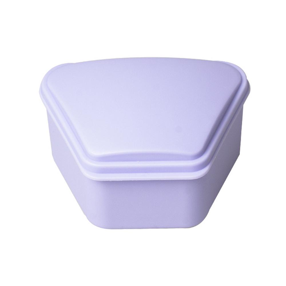Portable Plastic Cases Denture Box Oral Cavity Cleaning Denture Storage Case Mini Tooth Clean Sanitary Drainable Storage Box