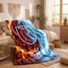 West Ham United Football Print Flannel Blanket Soft Warm Sofa Bed Throw Blanket For Home Office Bedroom
