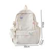 New Large Capacity School Bag Portable Solid Color Lightweight Backpack Adjustable Strap Canvas Travel Bag Unisex
