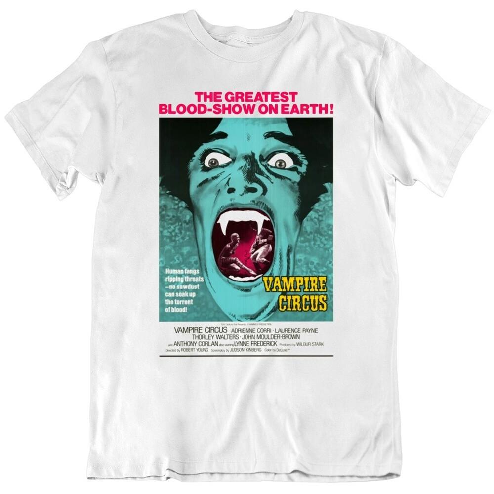 Вампирский цирк Ретро Хоррор Фильм Постер Фанская Футболка Унисекс Футболка XXL