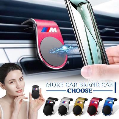 Emblème M LOGO Support Magnétique en Forme de L pour Téléphone GPS Dédié Voiture pour M Performance F30 F10 E90 E46 X6 E60 E70 E36 X3 X5 X7 X2 E91