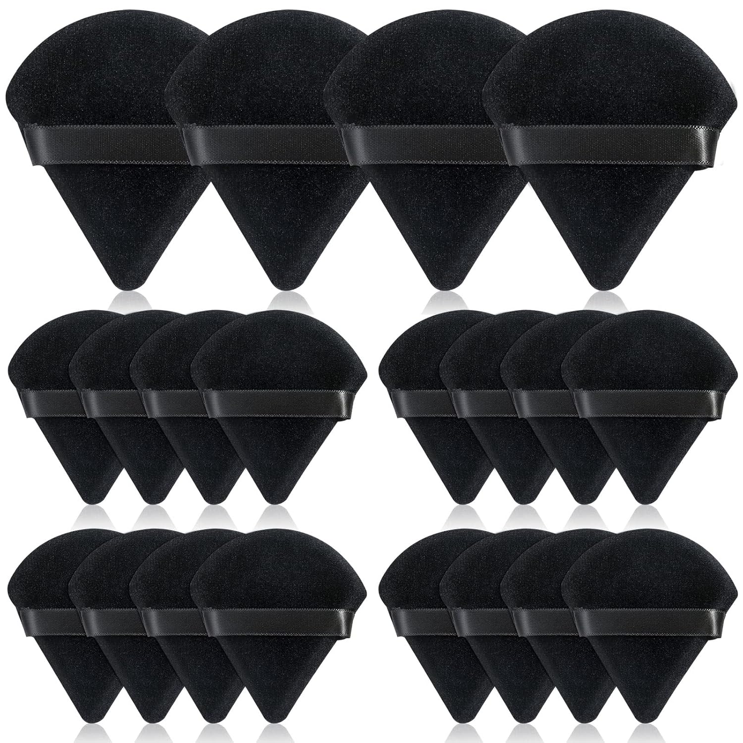 

20-Pack Black Makeup Sponges - Professional Application for Holiday Parties - Disposable & Sanitary Use