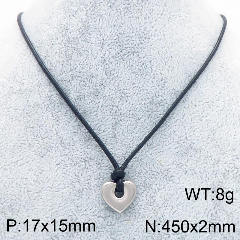 Minimalist Stainless Steel Pendant Necklace for Men Women Star/Heart/Hexagon Charm on Black Nylon Cord Choker Trendy Jewelry