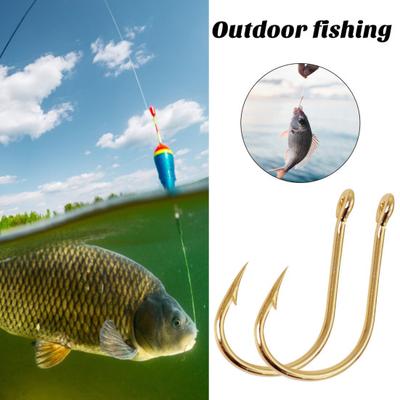 100 Stück/Box Metall-Angelhaken 3-12# 10 Größen Strapazierfähiger Widerhaken-Angelhaken Süßwasser Salzwasser