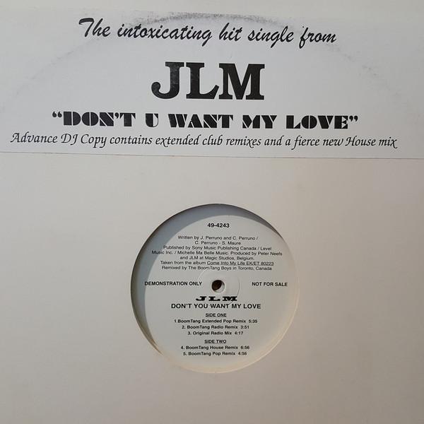 

12inch Record JLM Dont U Want My Love 494243 EPIC 1995 Canada Dance Electronica Used
