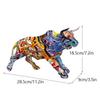 Nordic Creative Nordic Creativity Wall Street Resin Bull Figurine Cattle OX Statue Home Decorations Bull Art Desktop Decor Sculp