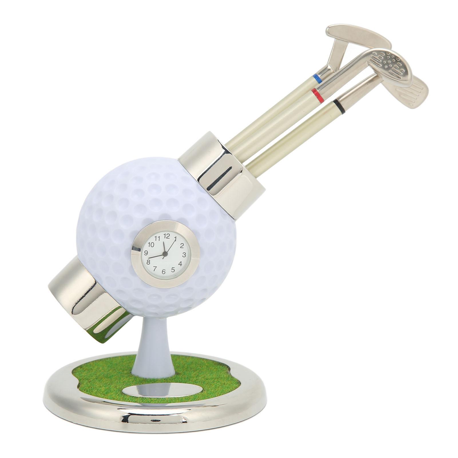 

Набор подставок для ручек для гольфа, имитация, цинковый сплав, часы, контейнер для ручек, для подарка отцу, украшение