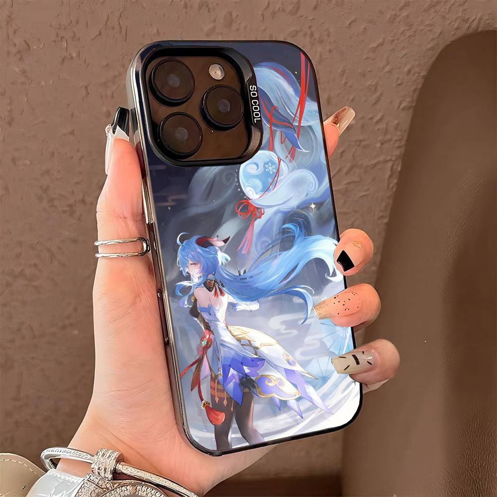ganyu genshin impact  phone case for iPhone 17 17Air 16 15 14 13 12 11 Pro Max Plus Colorful Silver
