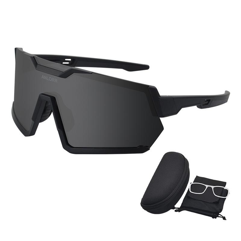 Occhiali da Ciclismo Sportivi Mountain Bike Occhiali da Sole Circolari Pattinaggio a Rotelle Velocità Antivento Goggles Luce Polarizzata