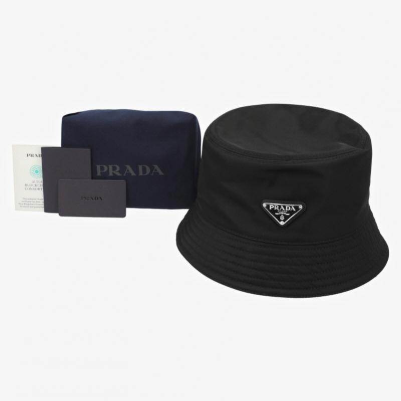 Prada Nylon Triangle Logo Bucket Hat 2hc137 2dmi F0002
