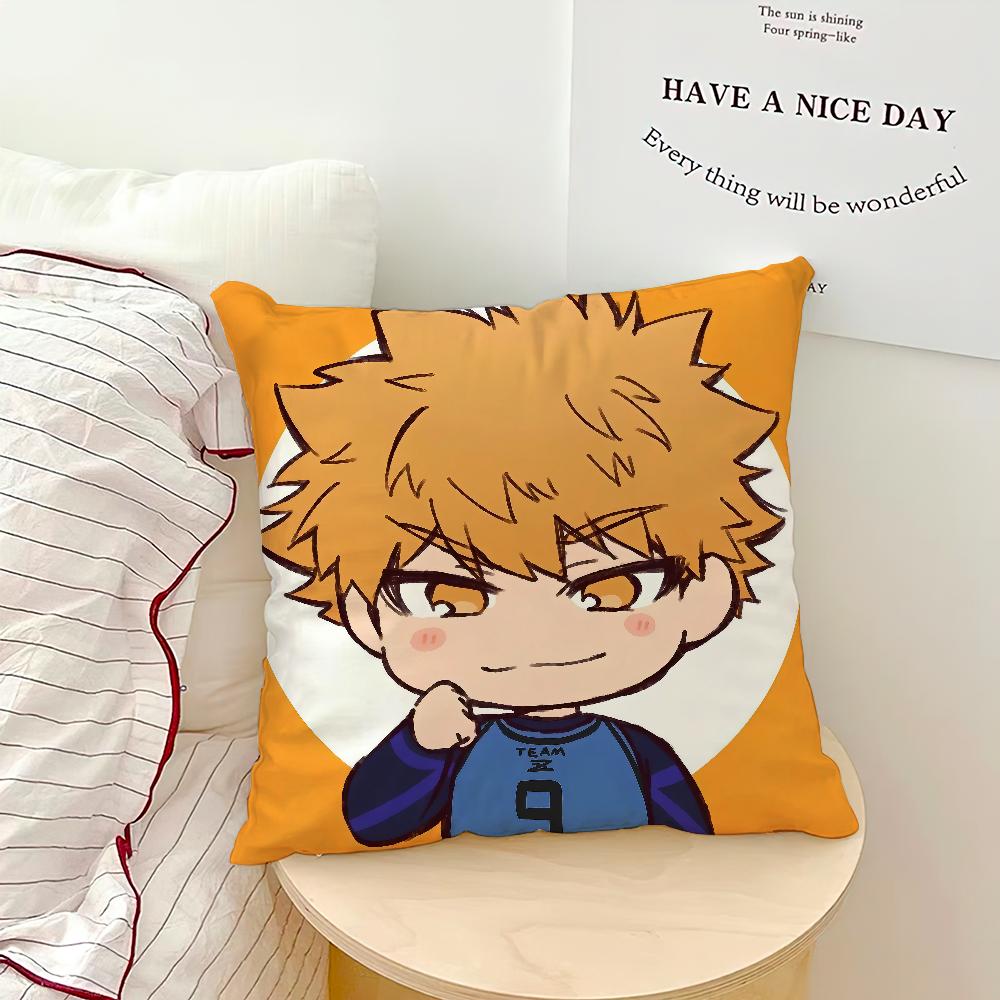 Cushion Art Anime Cover BLUE Comfortable Soft Pillow Case for Sofa l-LOCK Living Room Cool Home Office Decor Protective Covers
