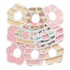 BMC Set of Soft Gauze Cotton Bib. 10-Piece 6-Layer Bibs, Flower-Shaped, 360° Degrees, 100% (Pink)