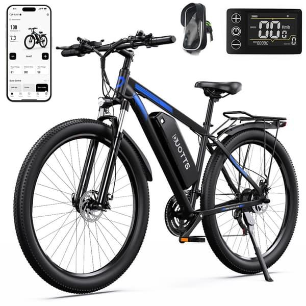 DUOTTS Bicicletta elettrica C29, motore brushless da 750W, sistema di cambio Shimano a 21 velocità, batteria da 15AH, autonomia 50-60 km