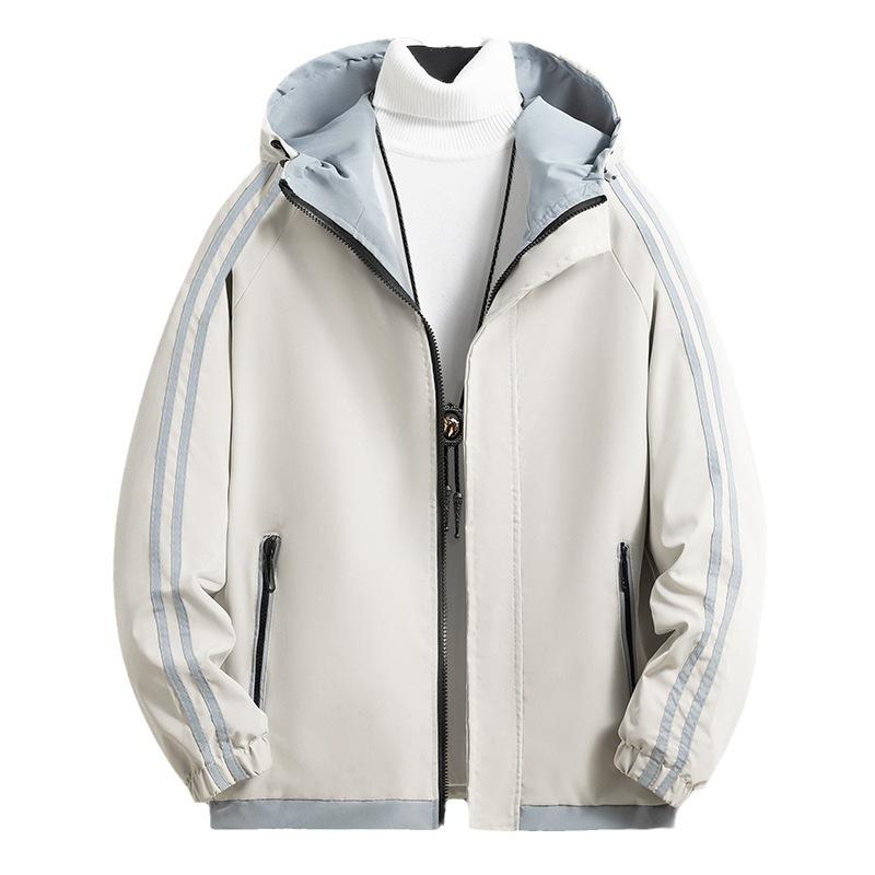 Spring and Autumn Trendy Brand Hooded Jacket Men's Jacket Trendy Versatile Slim Fit Handsome Sports Casual Top Jacket