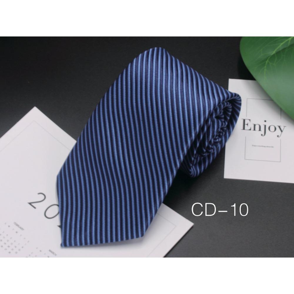 Men's Business Tie 8cm Professional Dress Interview Striped Tie Stylish Business-style Ties Navy Black Multi-colorTraditional Hand-knotted Design