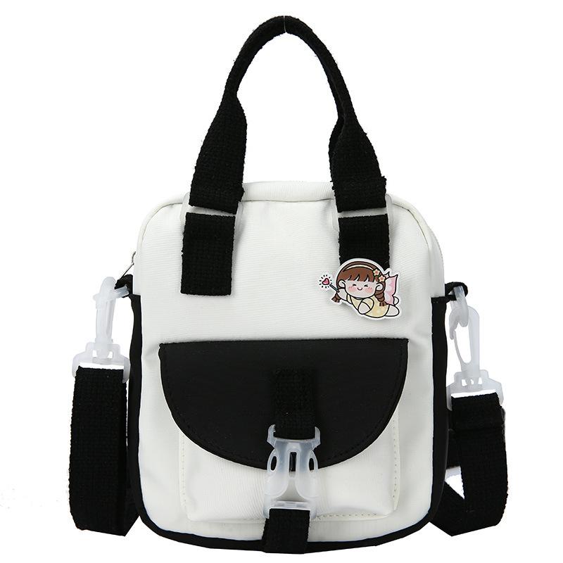 Fashion contrasting color portable small bag women's 2025 new shoulder messenger women's bag simple personalized small cloth bag