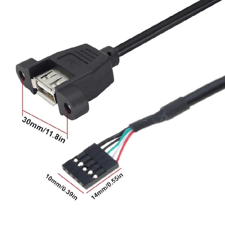 5Pin USB IDC Motherboard Header Cable USB2.0 Female to 5Pin Female USB IDC Header for Seamlessly Device Integration