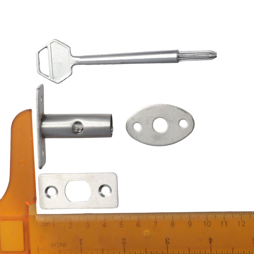 Silver Door Catch Stainless Steel Tubewell Key Universal Mortise Lock  Fire Door