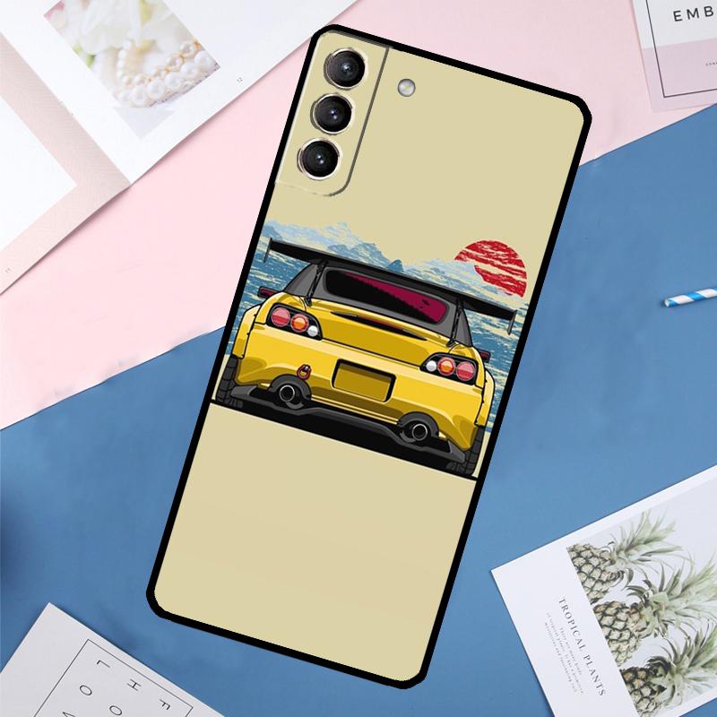 Japan JDM Car Case For Samsung Galaxy S24 Ultra S21 S22 S23 S25 Ultra S9 S10 Plus S20 FE S25 FE Back Cover