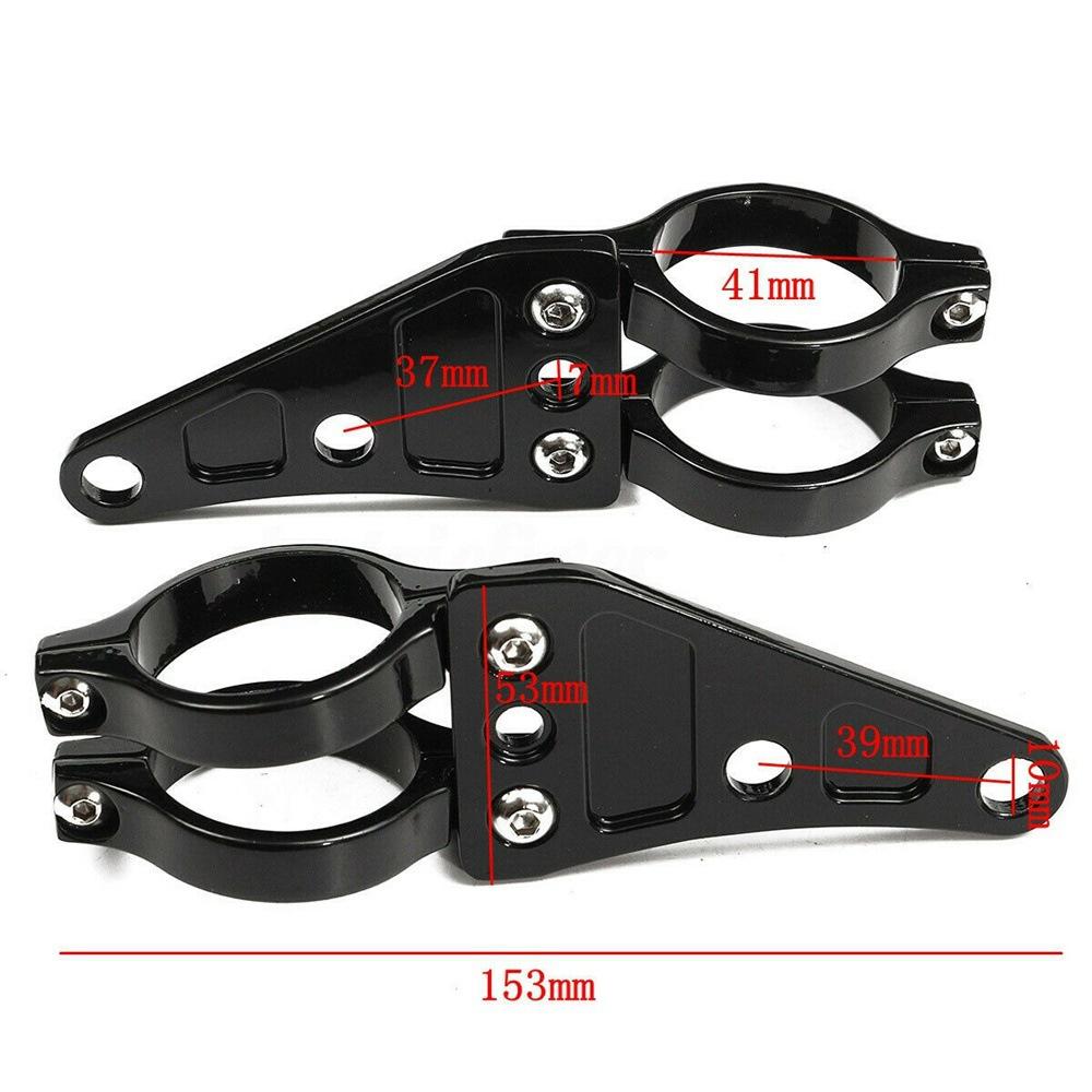 Motorcycle Aluminum Headlamp Bracket Mounting Clip Universal For 41mm Front Fork
