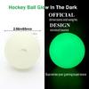 2Pcs Glow In Dark Hockey Pucks Street Hockey Balls Ice Hockey Glowing Balls for Kids Adults Night Practice Evening Game