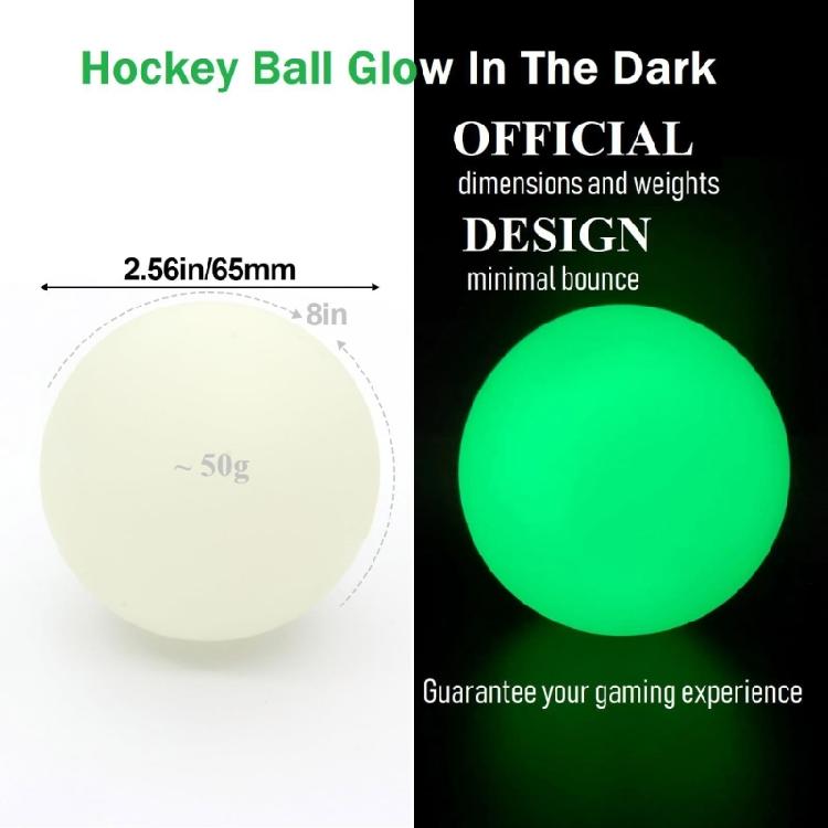 2Pcs Glow In Dark Hockey Pucks Street Hockey Balls Ice Hockey Glowing Balls for Kids Adults Night Practice Evening Game