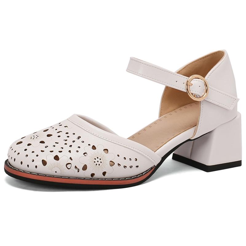 

Модные летние босоножки для женщин, короткие каблуки, шлепанцы, повседневные, большого размера, с ремешками на щиколотке, черные, белые, красные, танцевальные туфли для женщин 47 белый