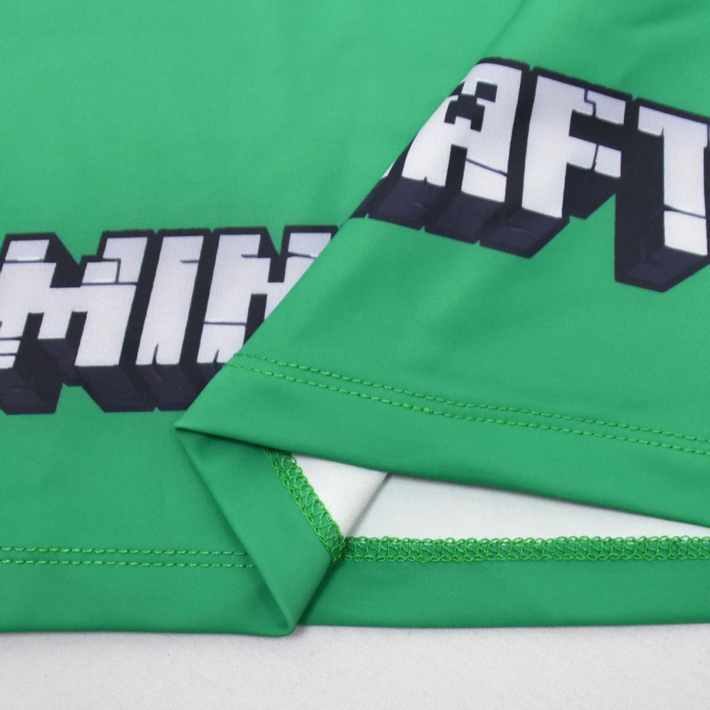 Minecraft Kids Swimsuit 3-Piece Set Boys Girls Beach Bathing Suit UV Protection Rash Guard