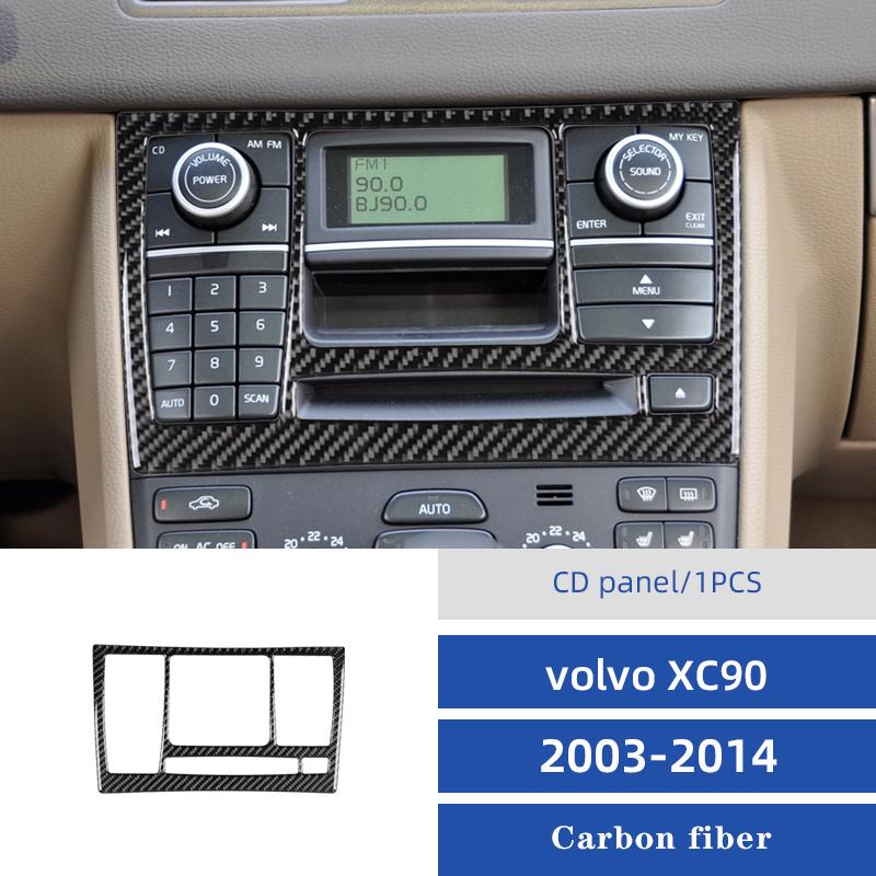 Carbon Fiber Interior Sticker for Volvo XC90 2003-2014 AC CD Panel Trim CD Panel sticker
