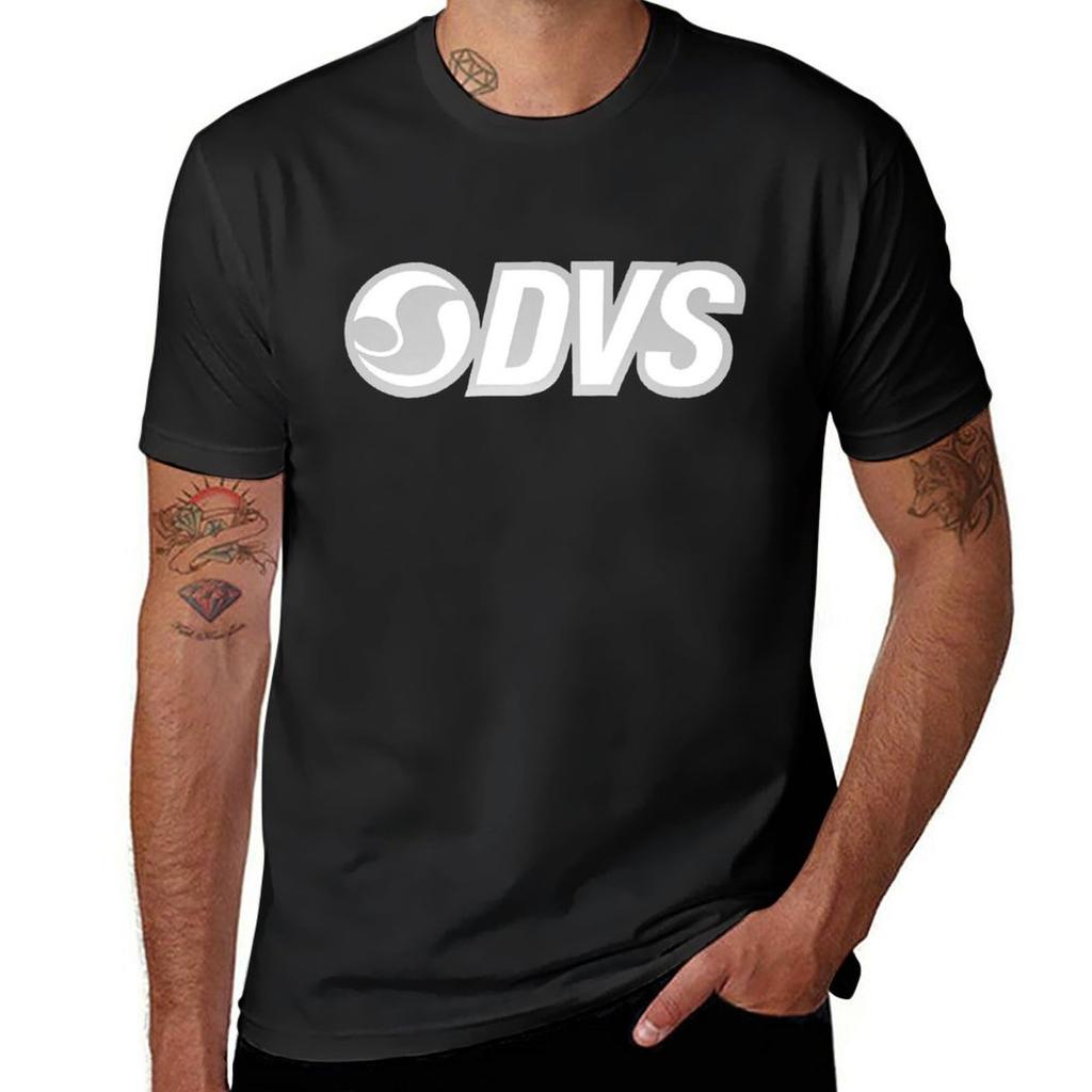 DVS Retro Skateboard T Shirt Design. T-Shirt Customizeds Blanks Mens Plain T Shirts