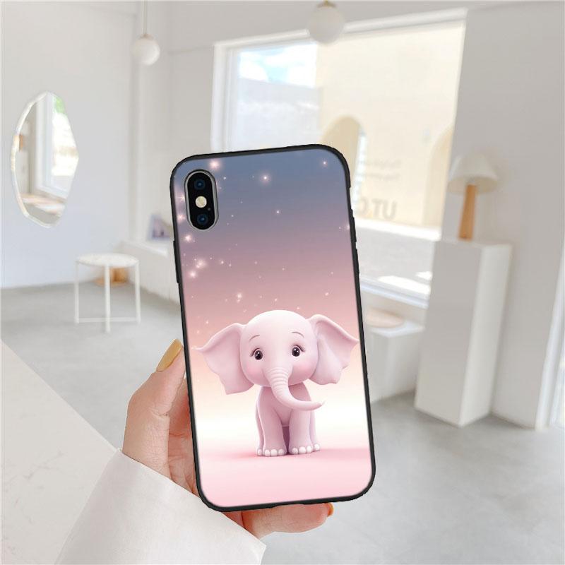 LO4 Animal Elephant Soft Shell Phone Case for Samsung Galaxy S20 S21 S22 Ultra FE + Plus A21S A22 A24 A25 A26 A30 A30S A31