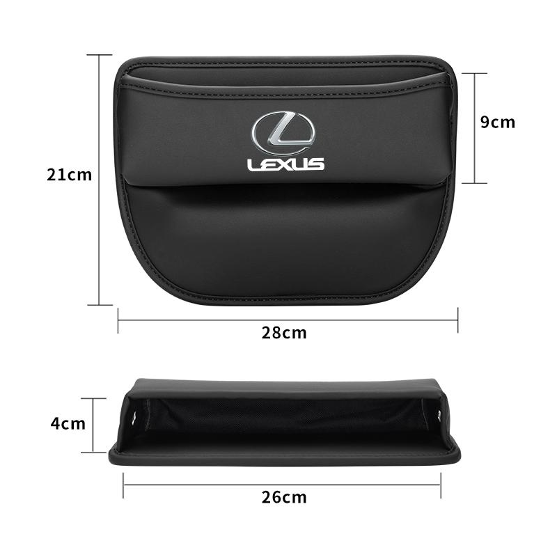 PU Leather Car Seat Side Storage Pocket Suede Gap Filler Organizer Box For Lexus RX330 IS250 ES300h UX GX470 LX570 LS430