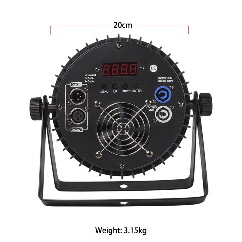18-Piece Die-Cast Aluminum LED Par Light, 6-in-1 Stage Light Bar for Full-Color Wedding and Performance Atmosphere.