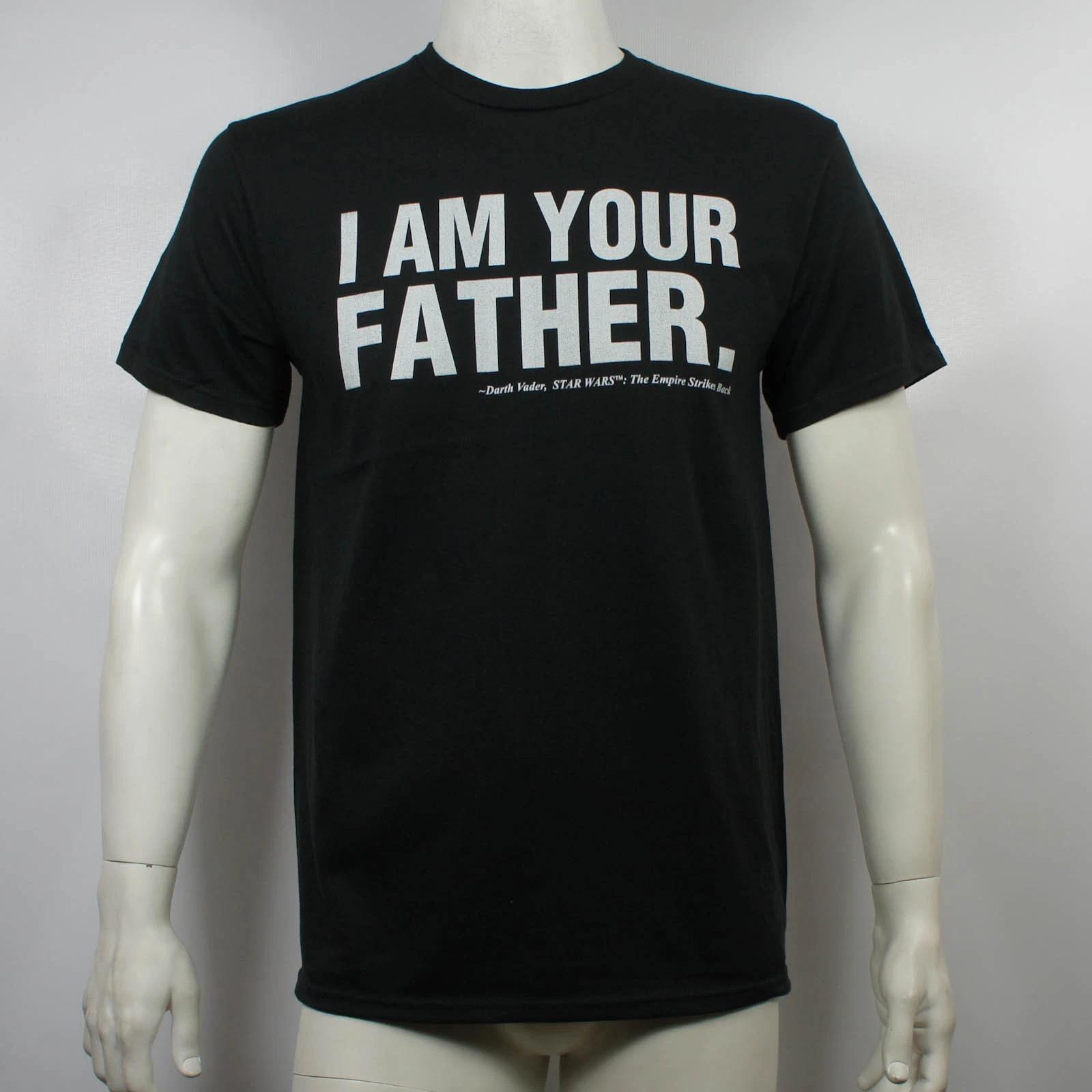 STAR WARS I Am Your Father Darth Vader Phrase T-Shirt S NEW M