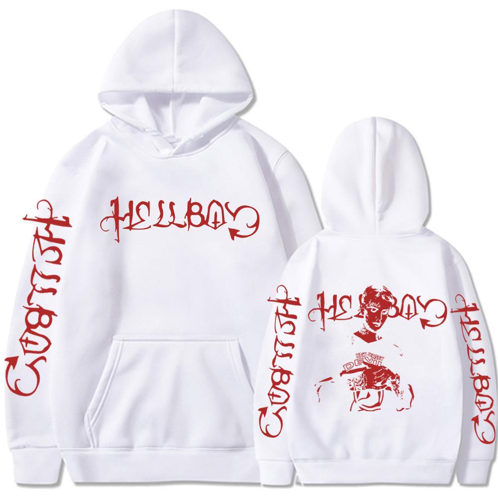 Rapper Lil Peep Crybaby Hellboy Hoodie Vintage Hip Hop Sweatshirt Men's Women Clothing Fleece Oversized Long Sleeves Pullover