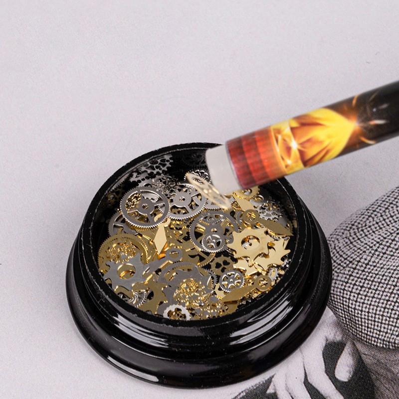 5pcs Rhinestone Picker Pen Set Wax Dotting Pen Bead Separator Pencil Crystal Picking Up Pens Nail Art Manicure Dotting Tools