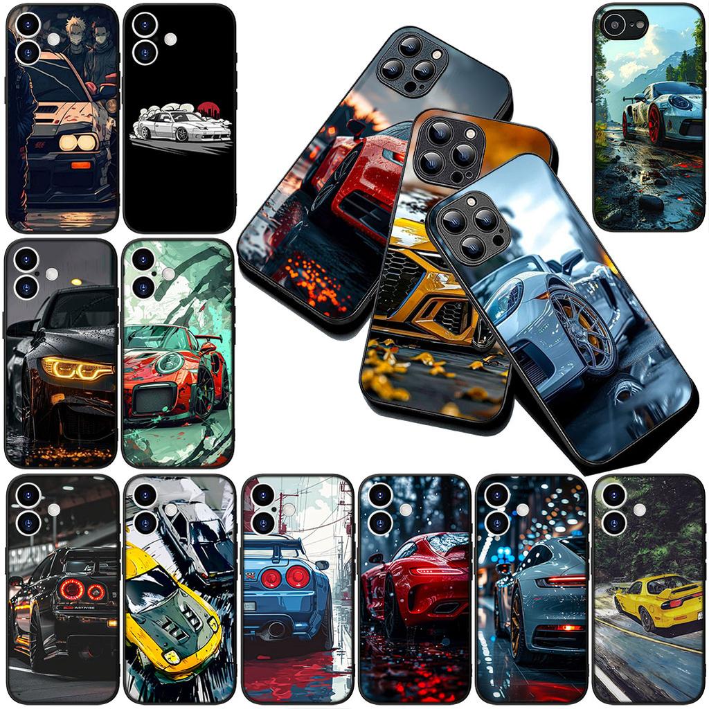 Supercar Super Car Cartoon Taillights Phone Case for Xiaomi Redmi Note 12 11 10 A3 Pro 10A 10C 12C Note12 5G 4G Protective Cover