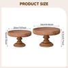 Round Cake Stand with Foot And Wooden Base for An Elegant Dessert Presentation, Suitable