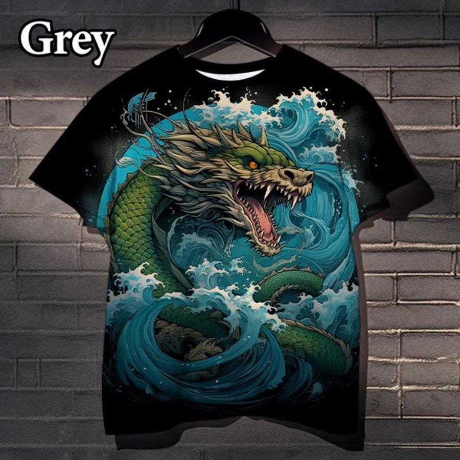 

Мужская и женская крутая футболка с рисунком дракона 3D-принт, забавная футболка в стиле хип-хоп, повседневная футболка в уличном стиле 4XL