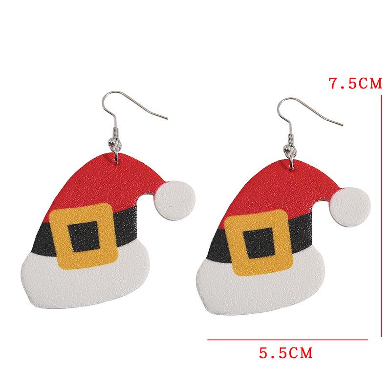 Santa Claus Hat Christmas Earrings - Festive and Simple Studs for Women