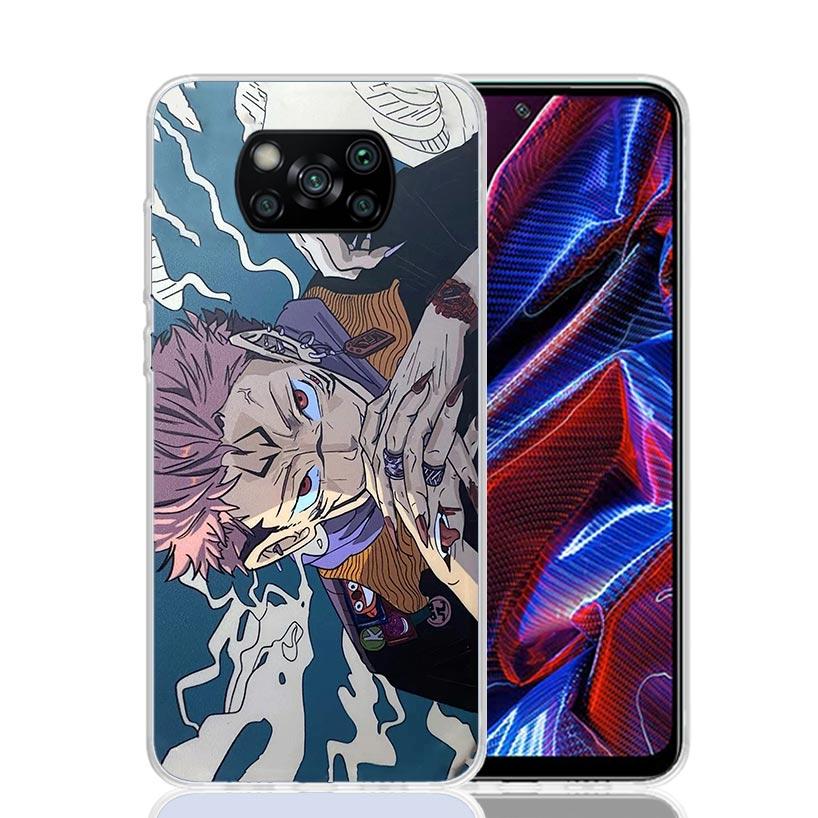 Japan Anime JujuKaisen Phone Case For Xiaomi Poco X7 X6 X5 Pro F7 Ultra Redmi 15C 15 13 13C 12 12C 10 10A 10C 9 9A 9C 9T Cover P