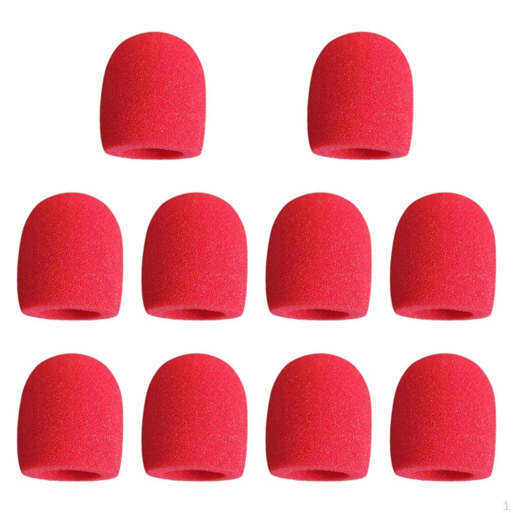 10 Pieces Handheld Microphone Cover Protection Windscreen Mic Sleeves Portable Sponge Foam