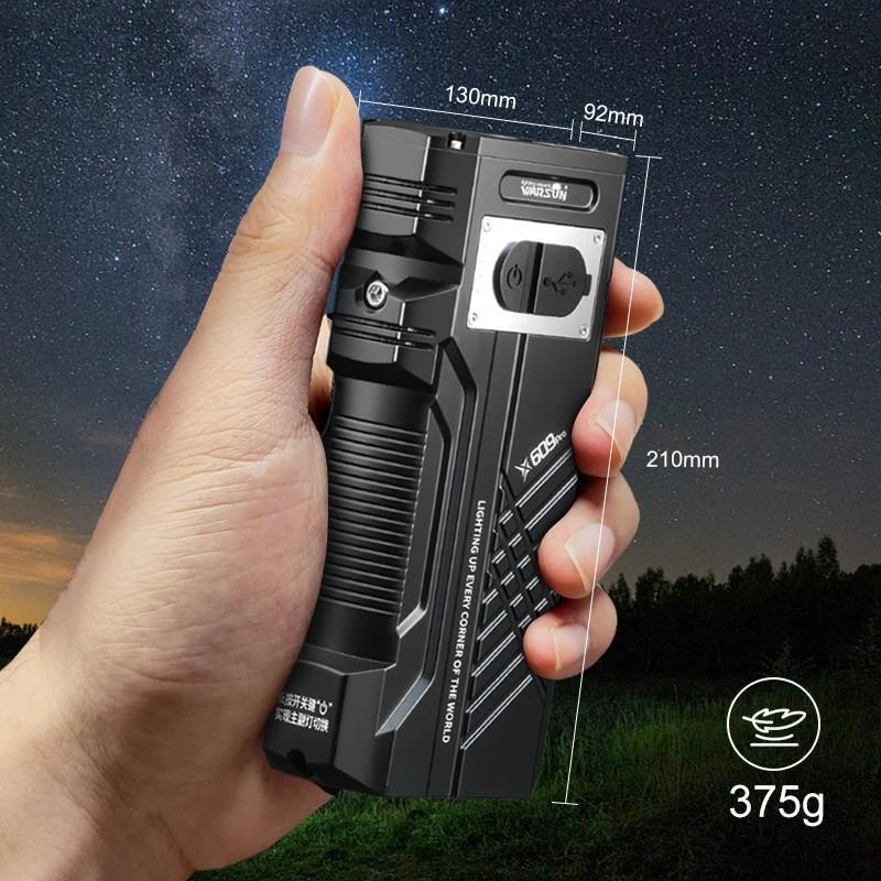 X609 Flashlight 12000Lm The Most Powerful LED Flashlight Rechargeable Flashlight Tactical Light Long Gun Light Camping